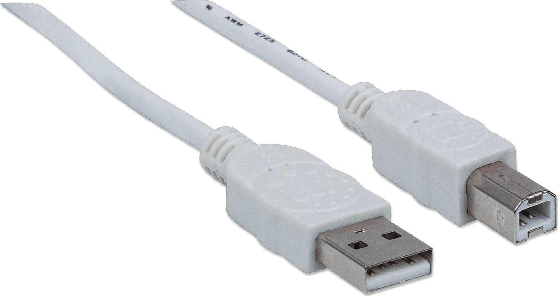 Cavo USB 2.0 A maschio/B maschio 5m Bianco - 7