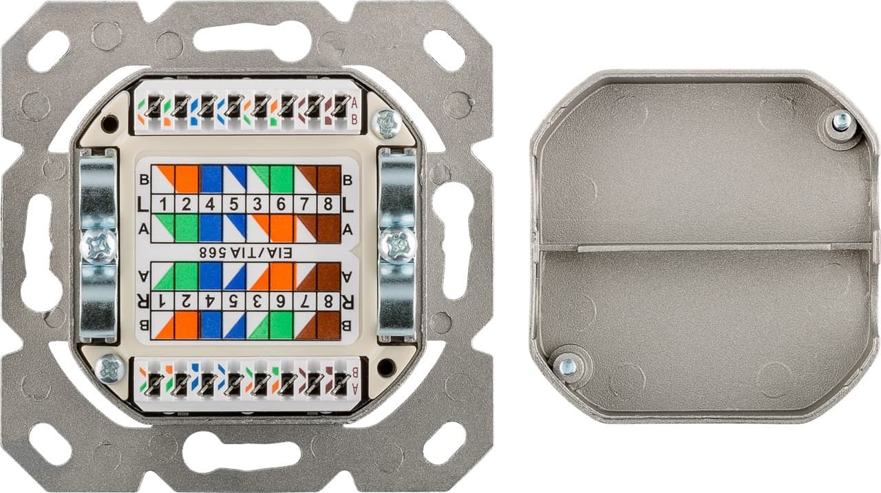 Presa a Muro Esterna 2xRJ45 Cat.6A Bianco - 11