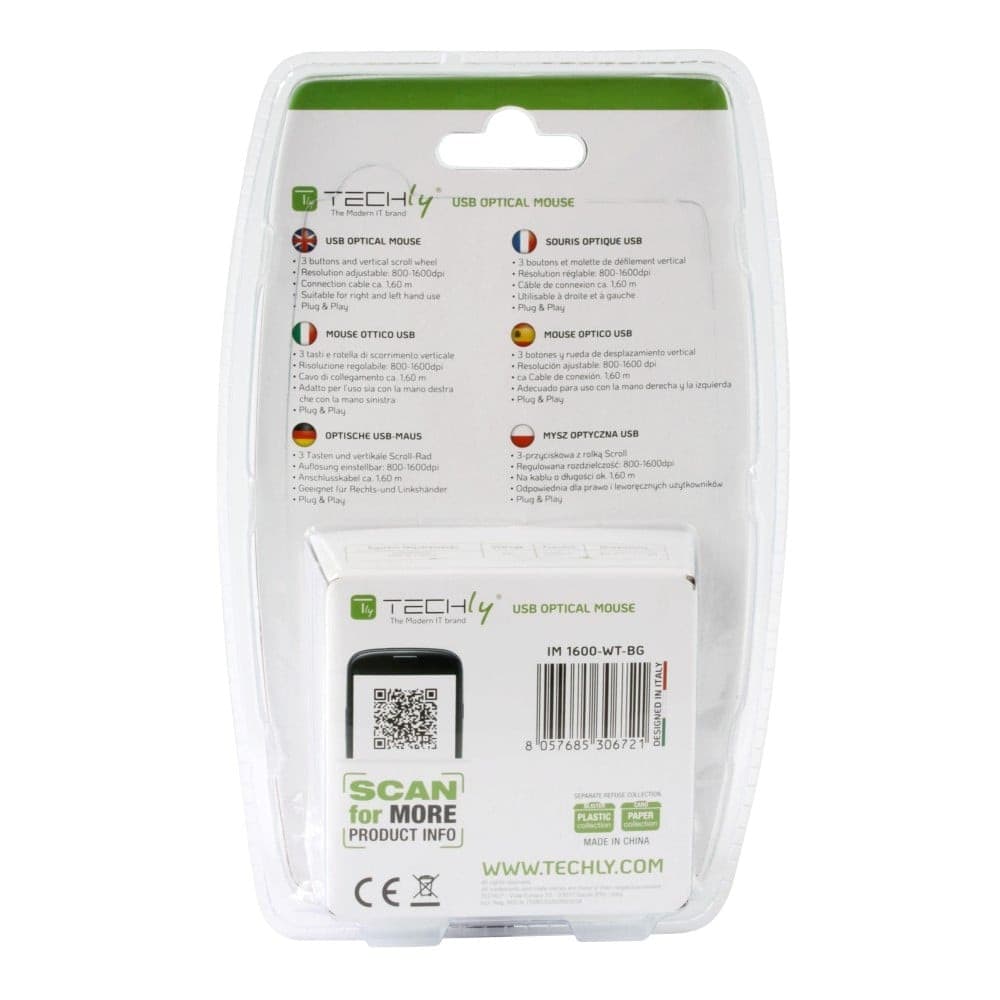 Mouse Ottico USB 1600 Dpi Nero/Verde - 17