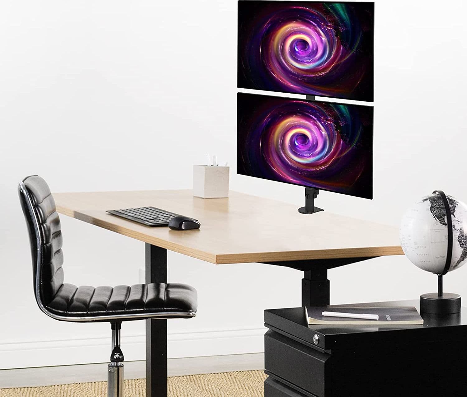 Supporto da Scrivania per 2 Monitor 13-27'' con Morsetto - 11