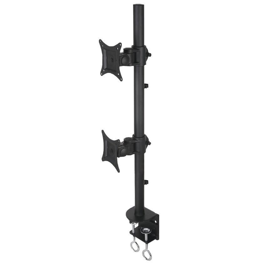 Supporto da Scrivania per 2 Monitor 13-27'' con Morsetto - 13