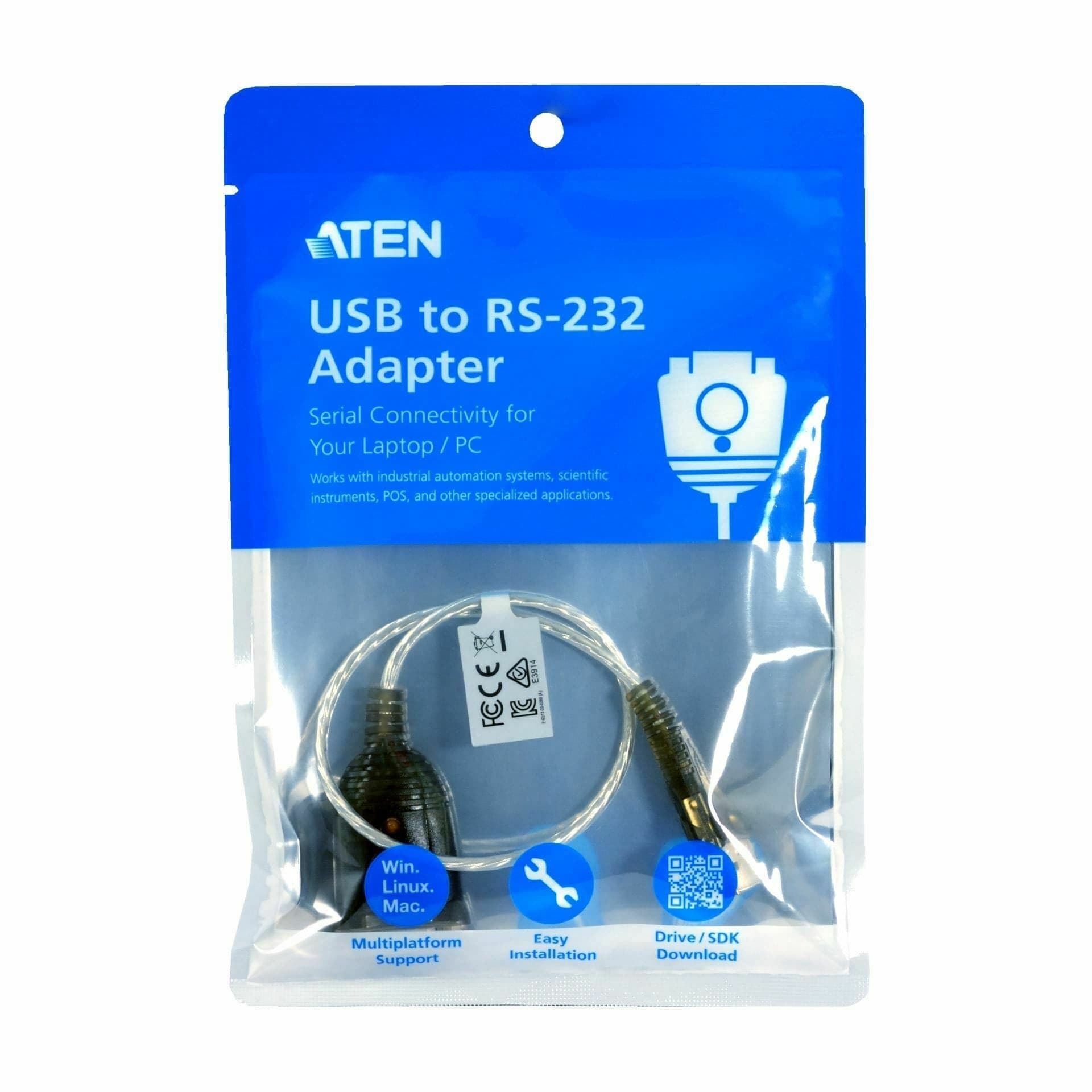 Convertitore Adattatore da USB a Seriale RS-232 con LED 1m, UC232A1-AT - 7