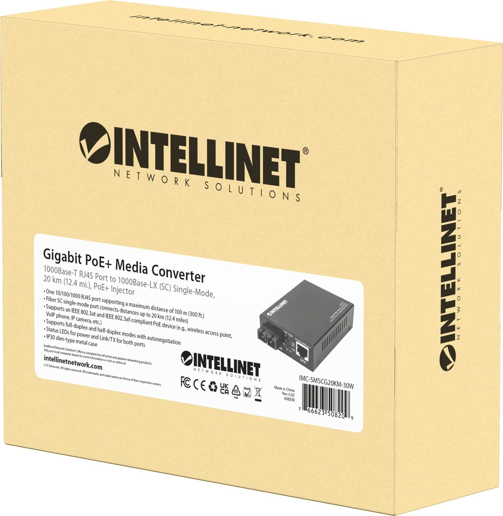 Media Converter Gigabit PoE+ - 12