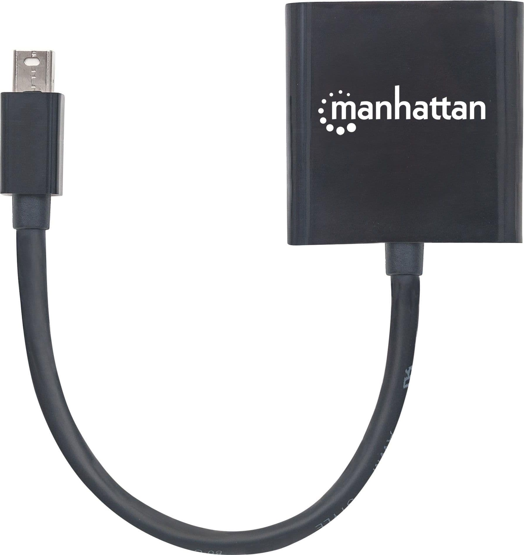 Convertitore Attivo MiniDP M a DVI F 15cm 4K Nero - 9