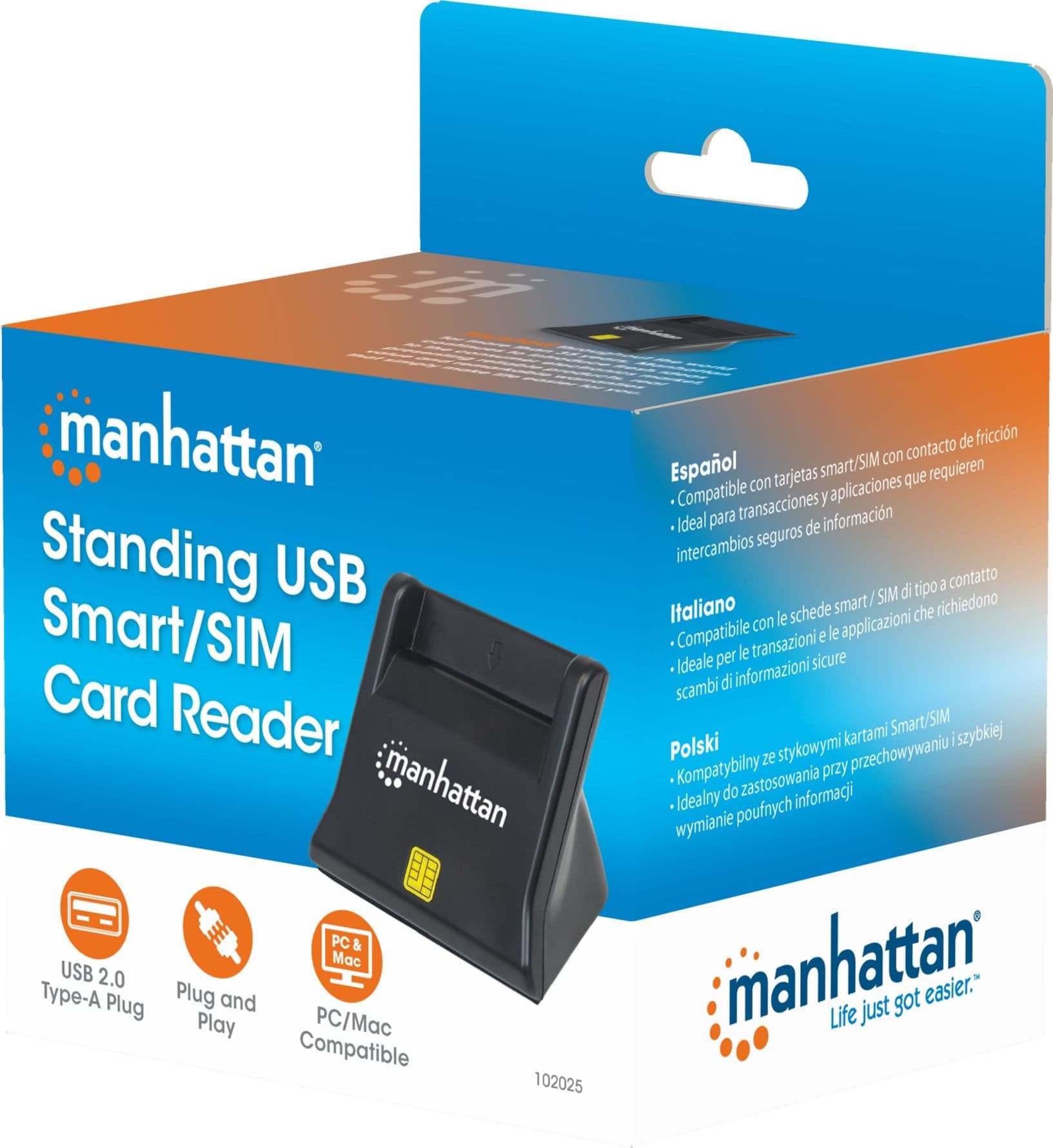 Lettore di Schede Smart SIM Desktop Nero - 13
