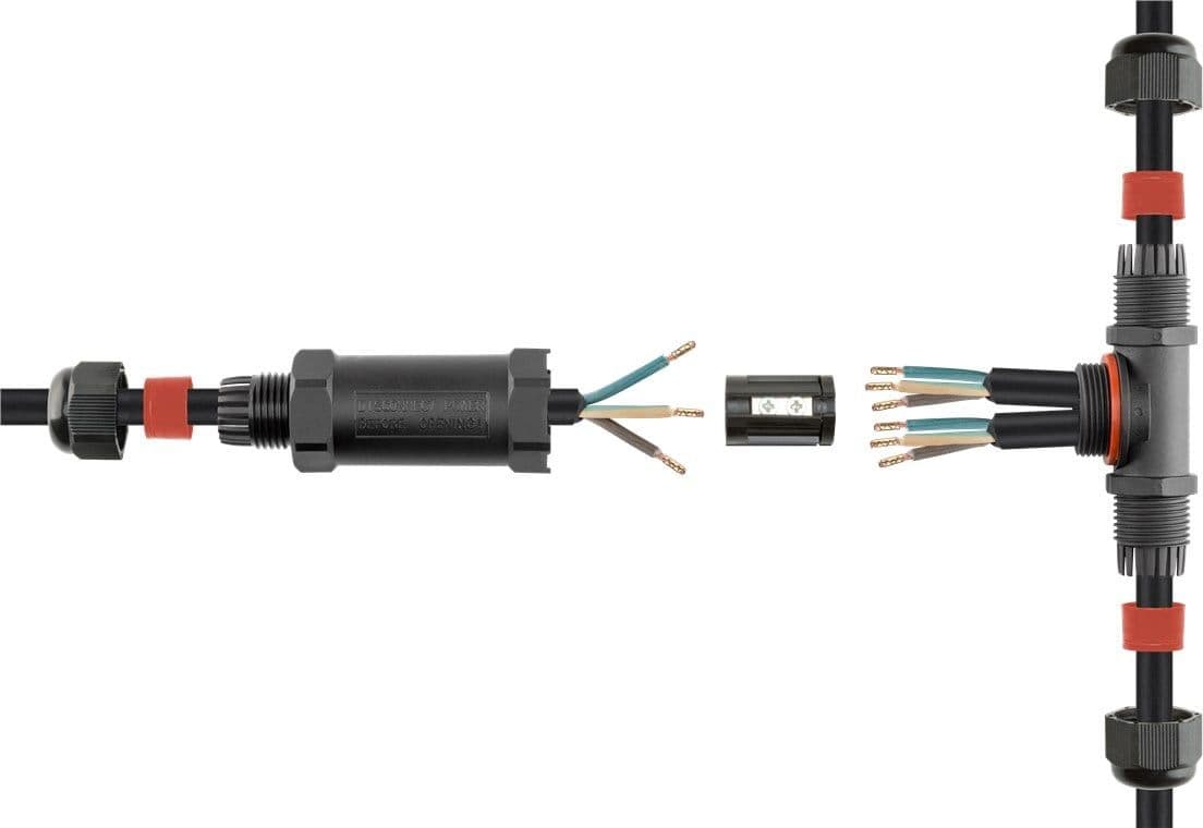 Raccordo di Connessione a T Impermeabile IP68 per Cavo Elettrico - 11