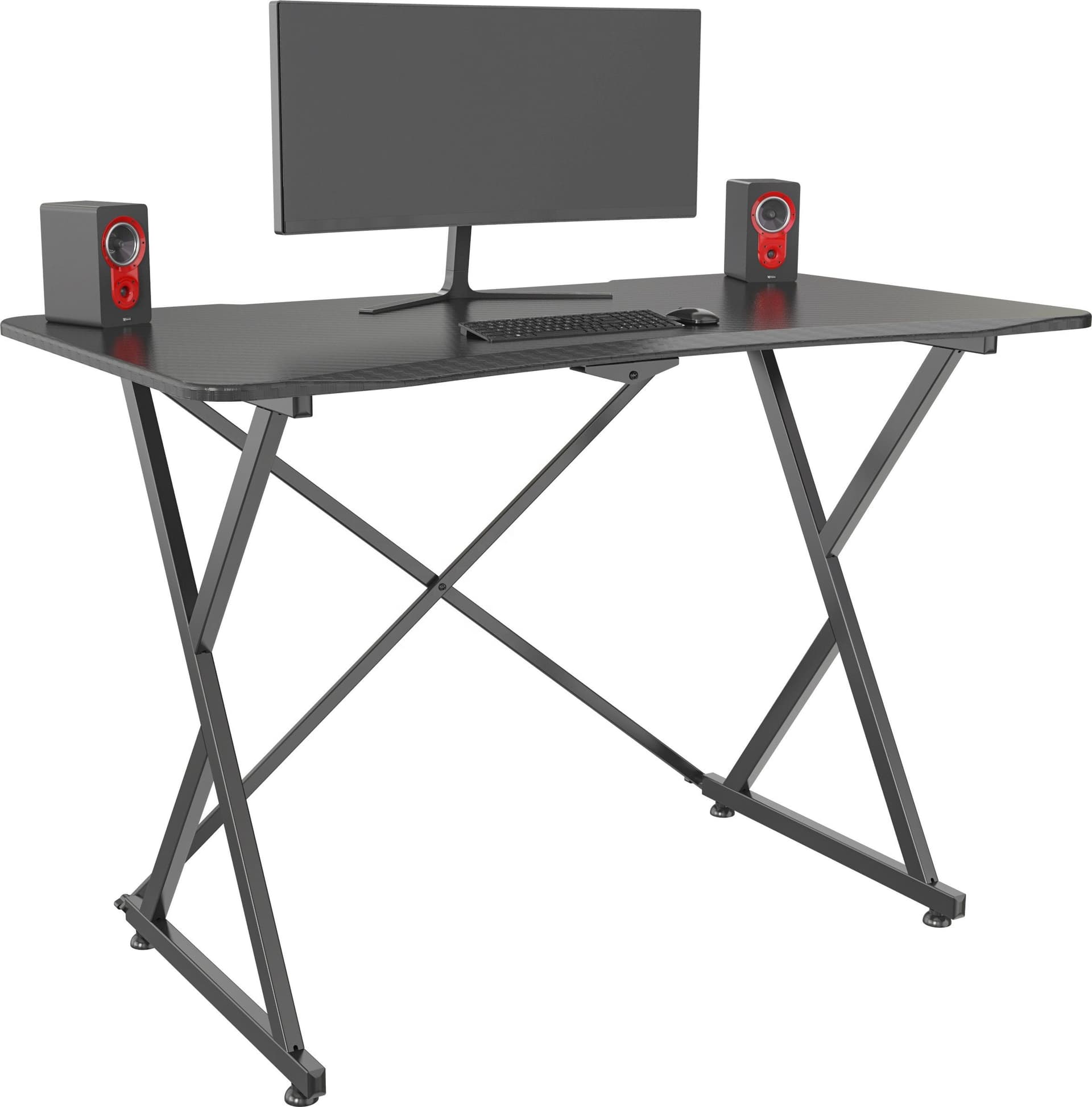 Scrivania Gaming Ergonomica Tavolo da Gioco per PC 110 cm Nero - 7