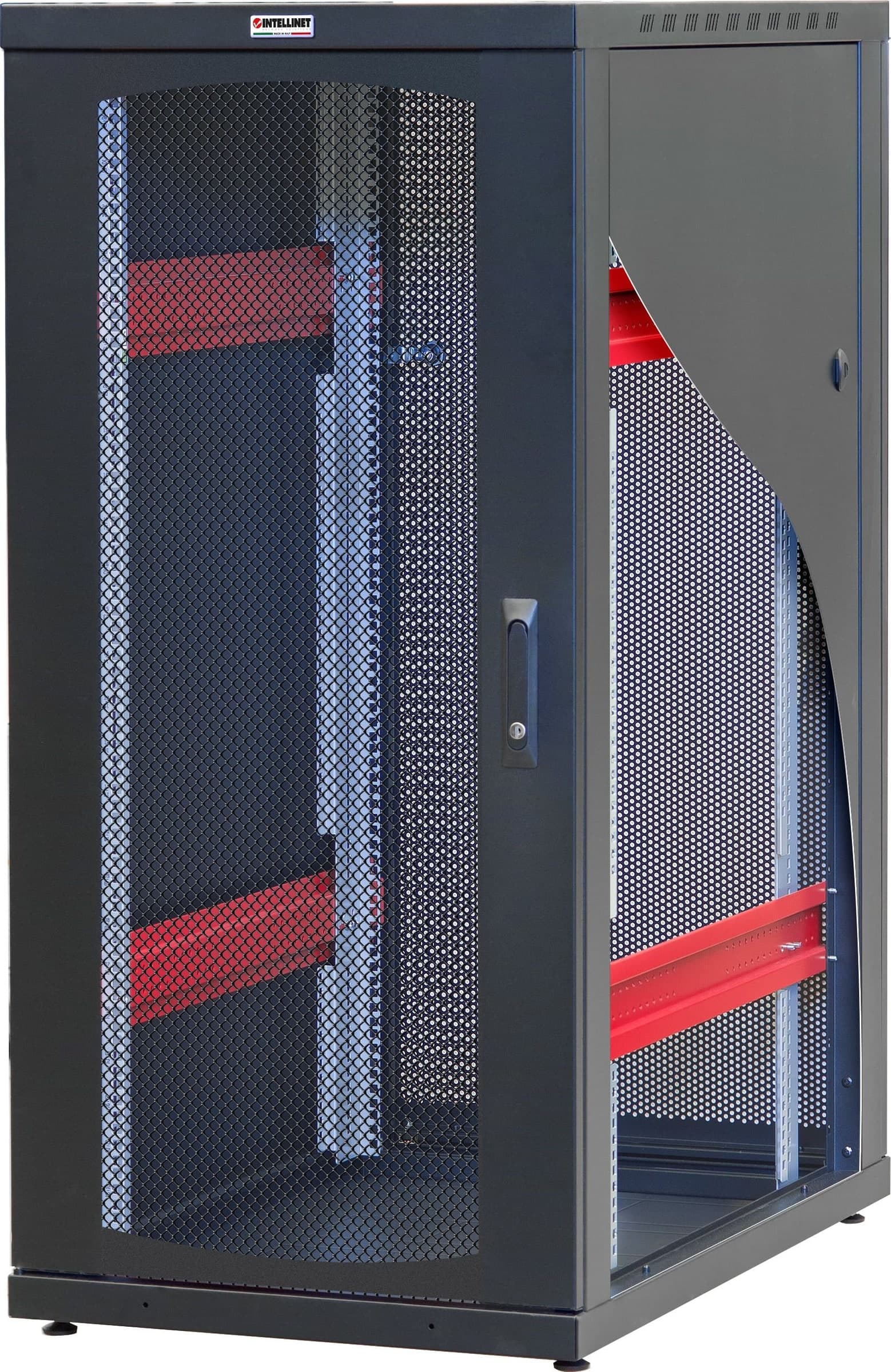 Armadio Server Rack 19'' 600x1000 20 Unita' Nero Grigliato serie IdealNET - 12