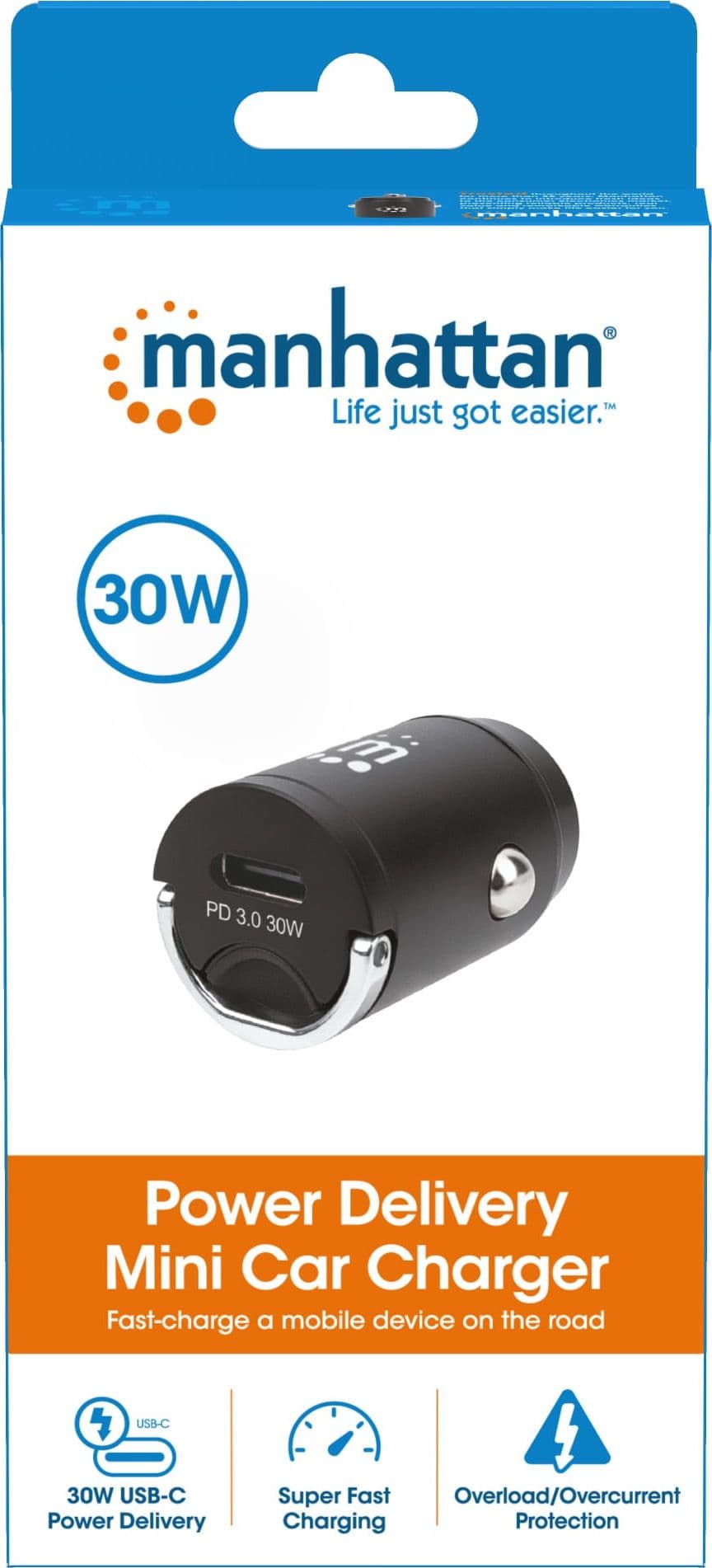 Mini caricabatteria da auto Power Delivery 30W - 12