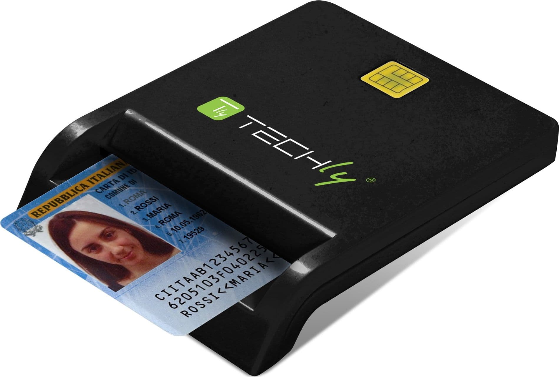Lettore/Scrittore di Smart Card USB-C&trade Compatto Nero - 13