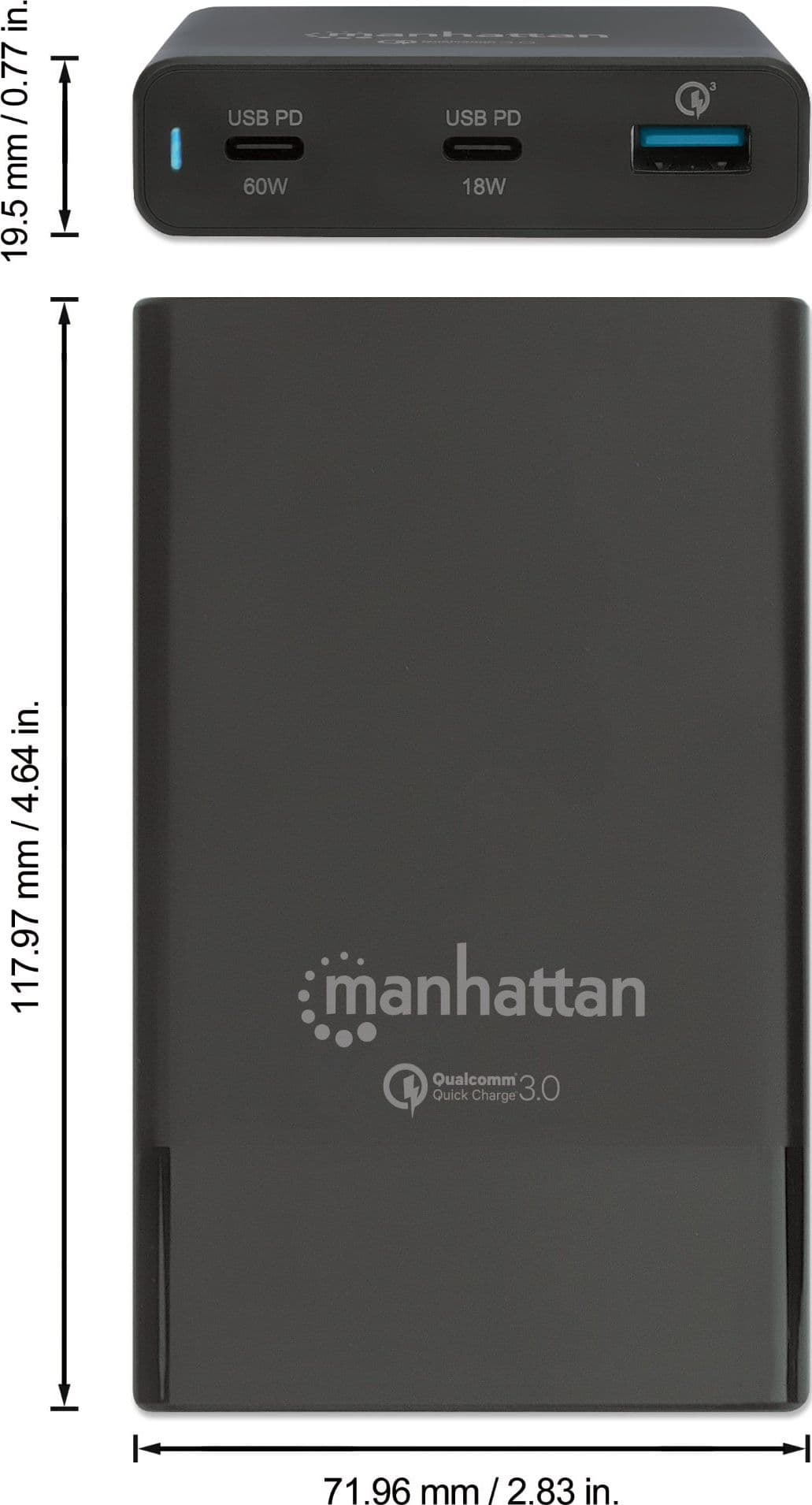 Stazione di ricarica USB-C&trade PD 65W Nero - 12