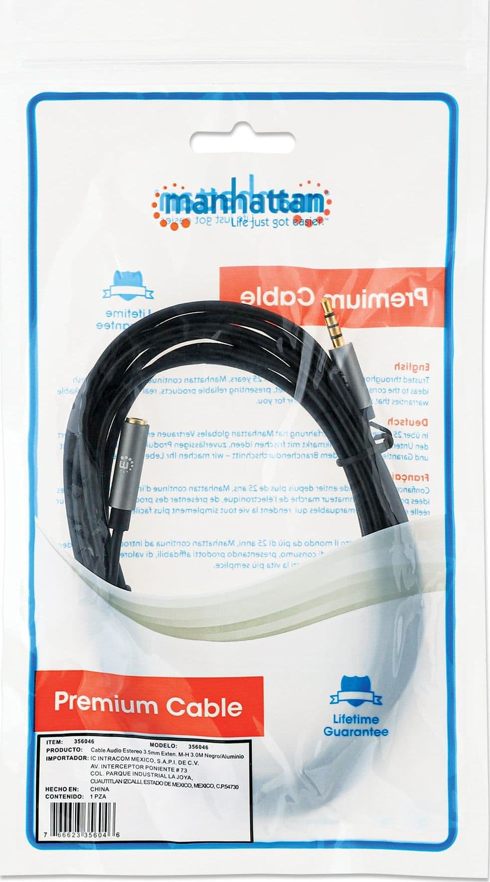 Cavo Audio Stereo AUX 3.5mm Alta Qualit&agrave M/F 3 metri - 13