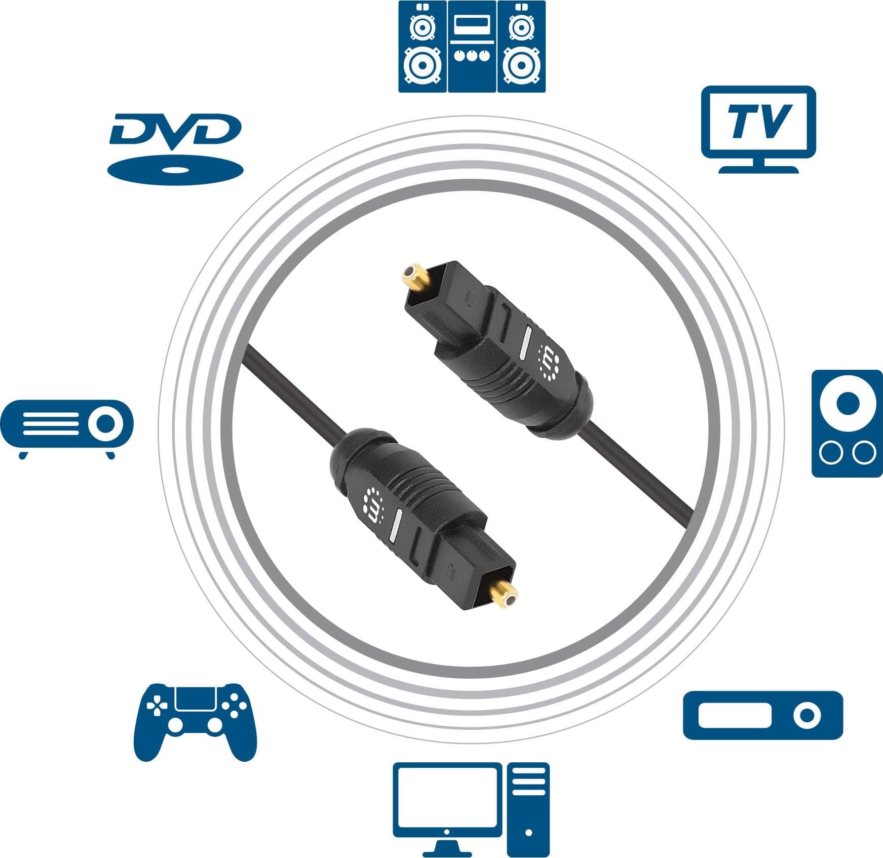 Cavo Audio Ottico Digitale Toslink 3 metri - 16