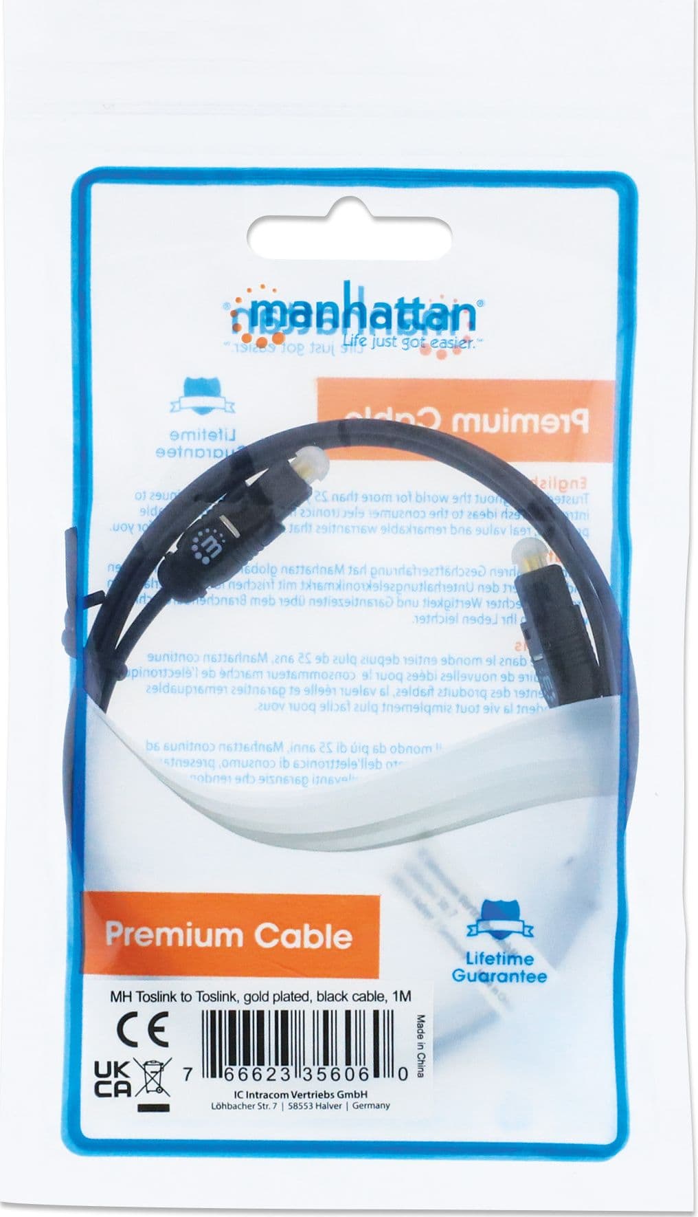 Cavo Audio Ottico Digitale Toslink 1m - 8