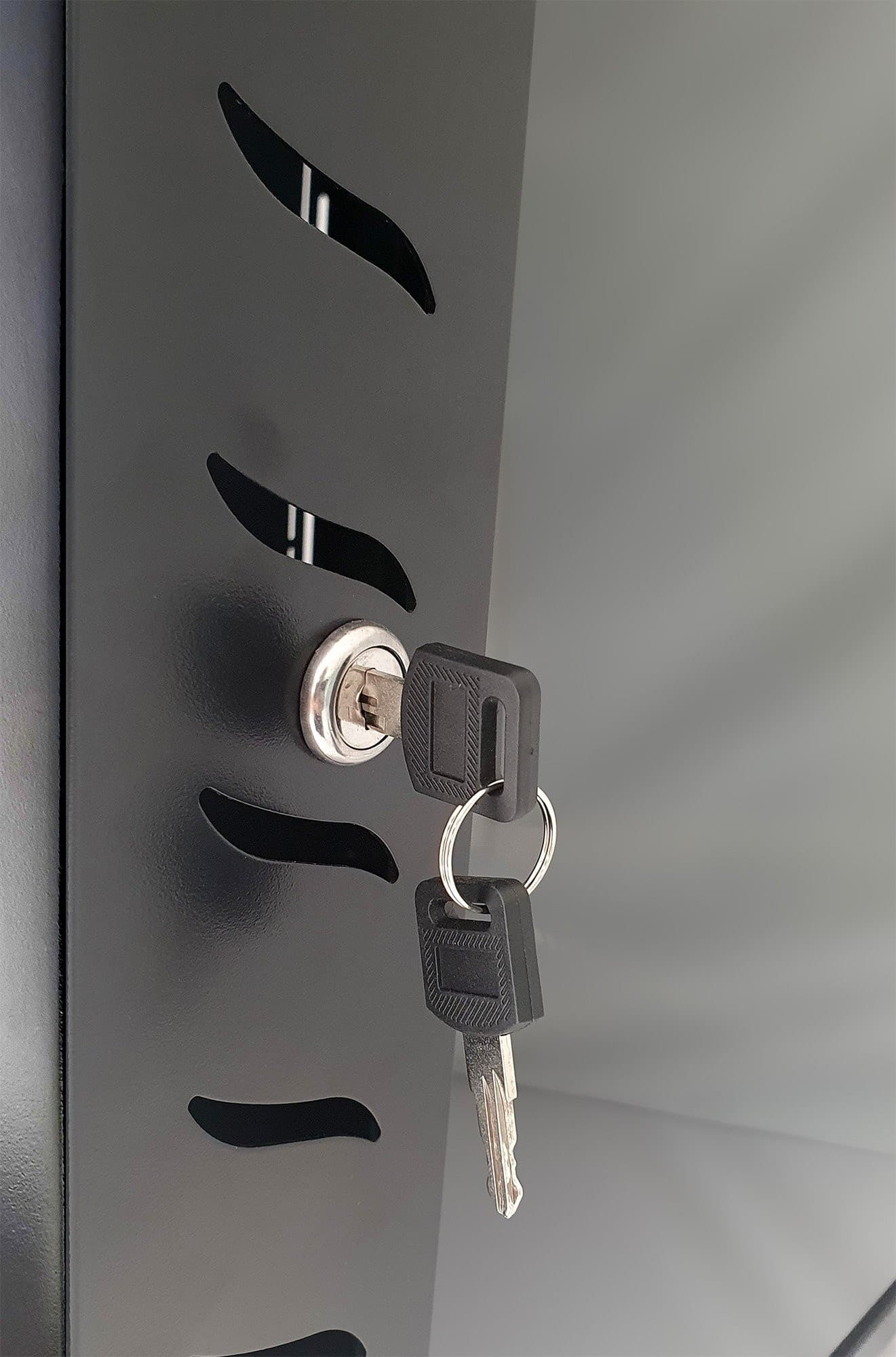 Armadio Rack 19'' a Muro 15 Unit&agrave P.600 mm Flat Pack Nero - 10