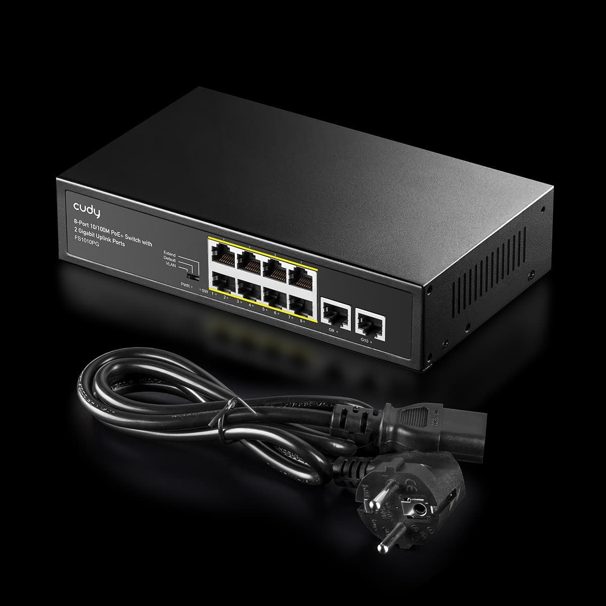 Switch PoE+ 10/100M 8 Porte con 2 Porte Uplink Gigabit, FS1010PG - 7