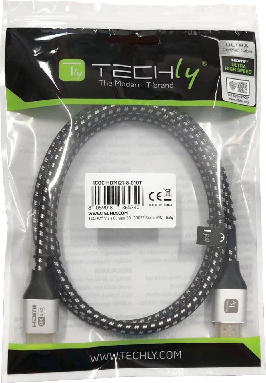 Cavo HDMI&trade Ultra High Speed 48Gbps Maschio / Maschio 8K@60Hz Certificato 1m - 14