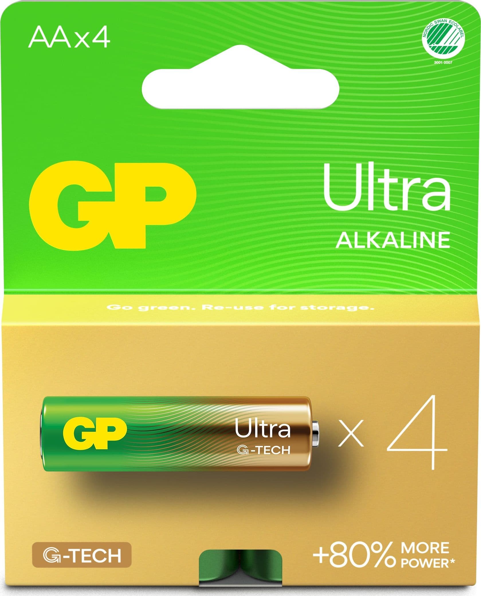 Confezione 4 Batterie GP Ultra Alcaline Stilo AA 15AU/LR6 - 13