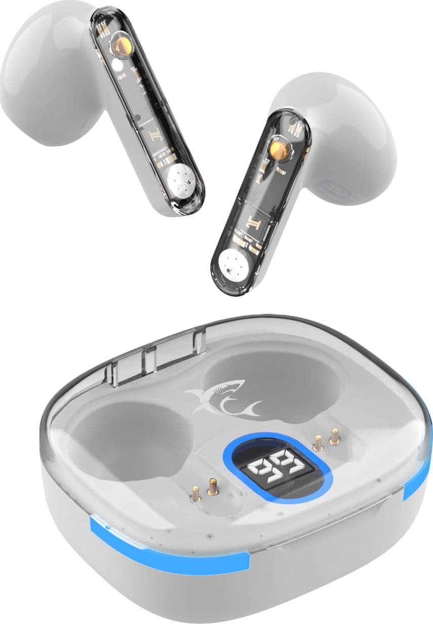 Auricolari Wireless Bluetooth v5.3 Custodia di Ricarica con Display Bianco - 10