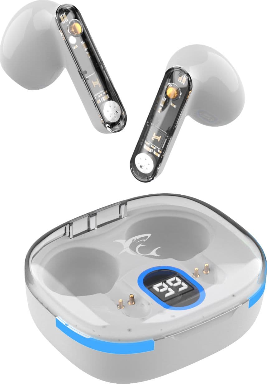 Auricolari Wireless Bluetooth v5.3 Custodia di Ricarica con Display Bianco - 6