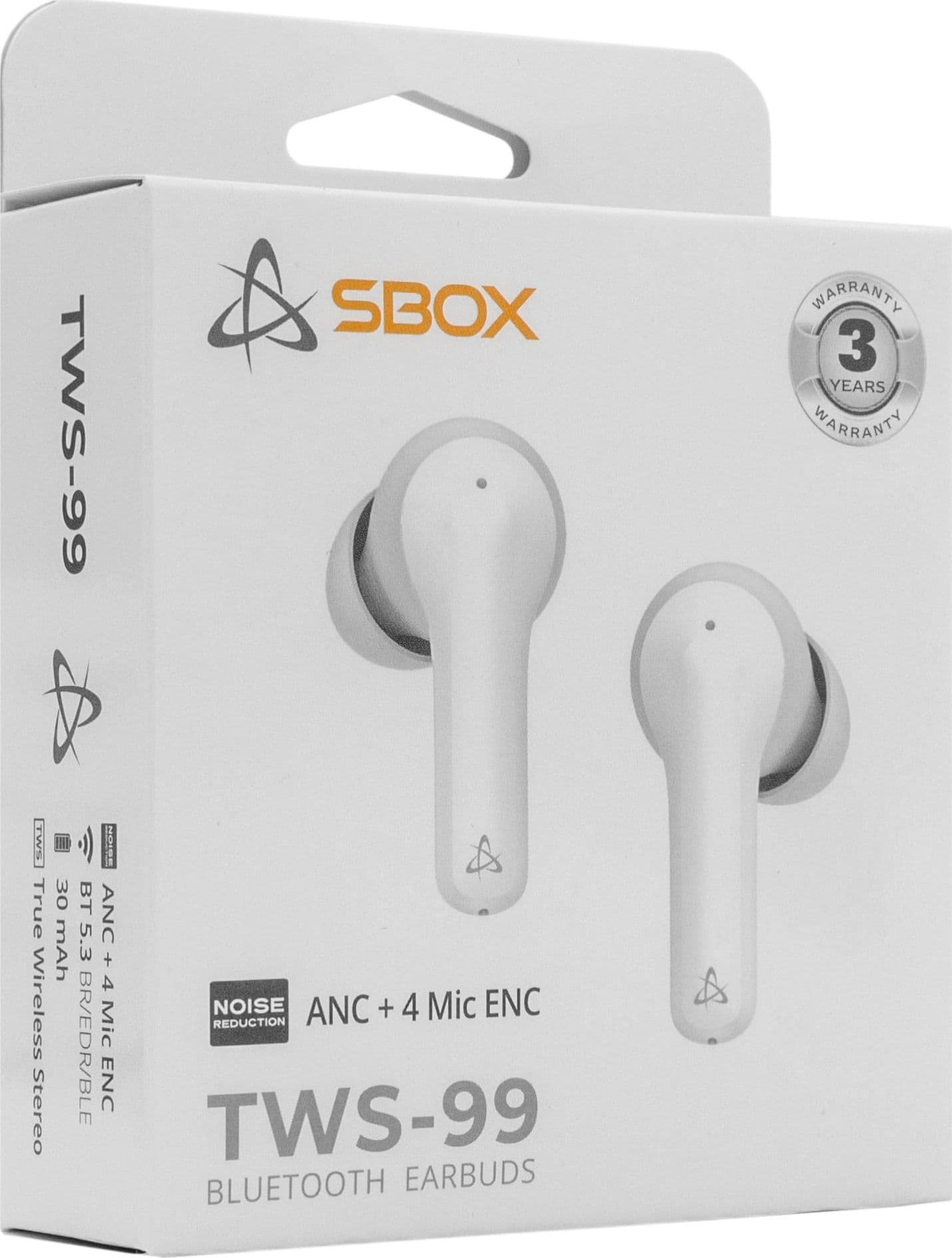 Auricolari Wireless BT v5.3 Cancellazione del Rumore con Custodia di Ricarica 2 in 1 Bianco - 12