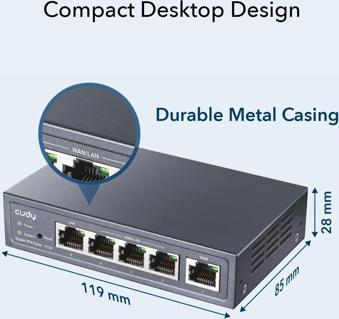 Router VPN Multi-WAN Gigabit Fino a 4 porte WAN Gigabit, R700 - 3