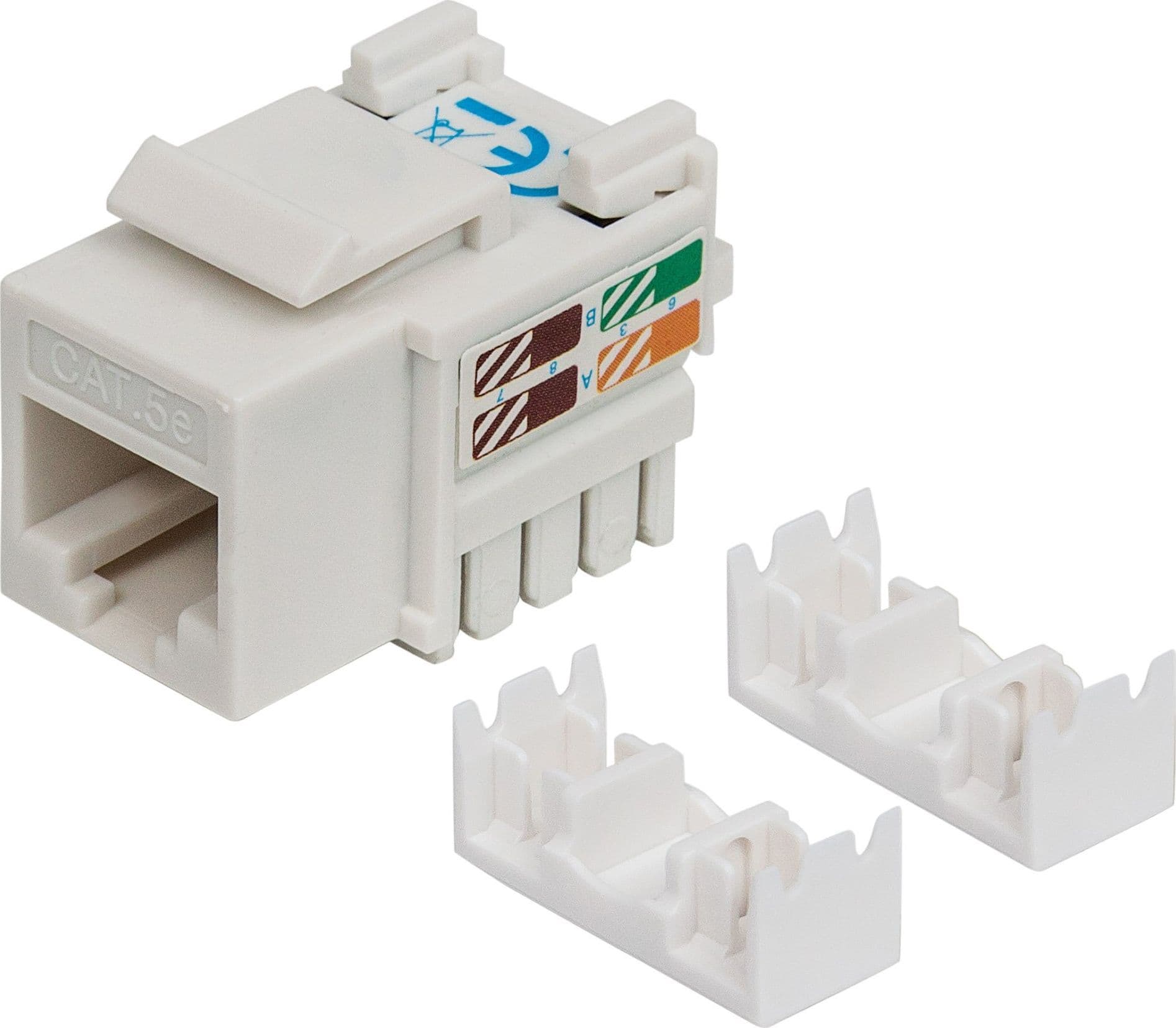 Frutto Keystone RJ45 Cat.5E UTP IDC 90&deg Bianco - 12