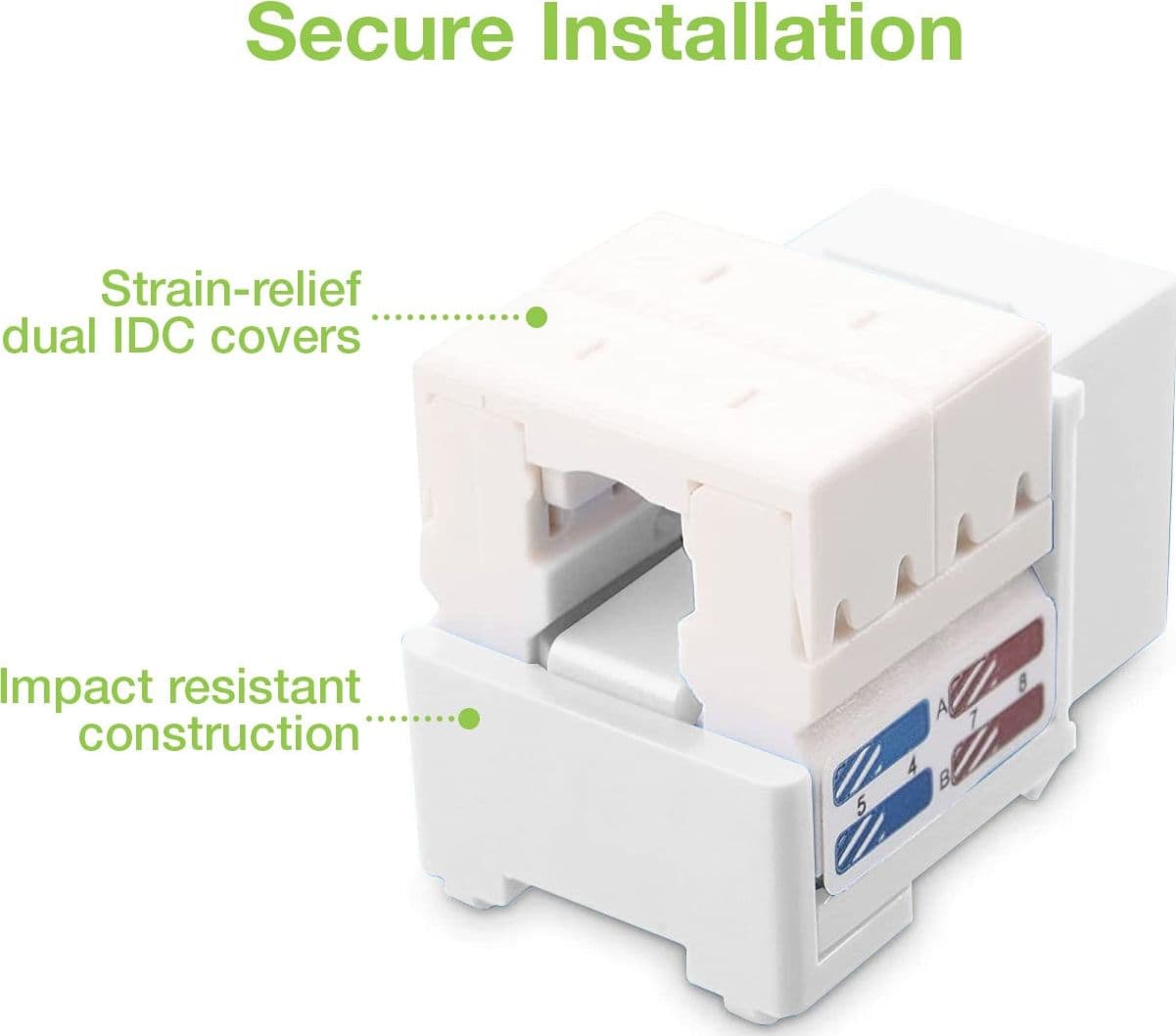 Frutto Keystone RJ45 Cat.6 UTP IDC 90&deg Bianco - 14