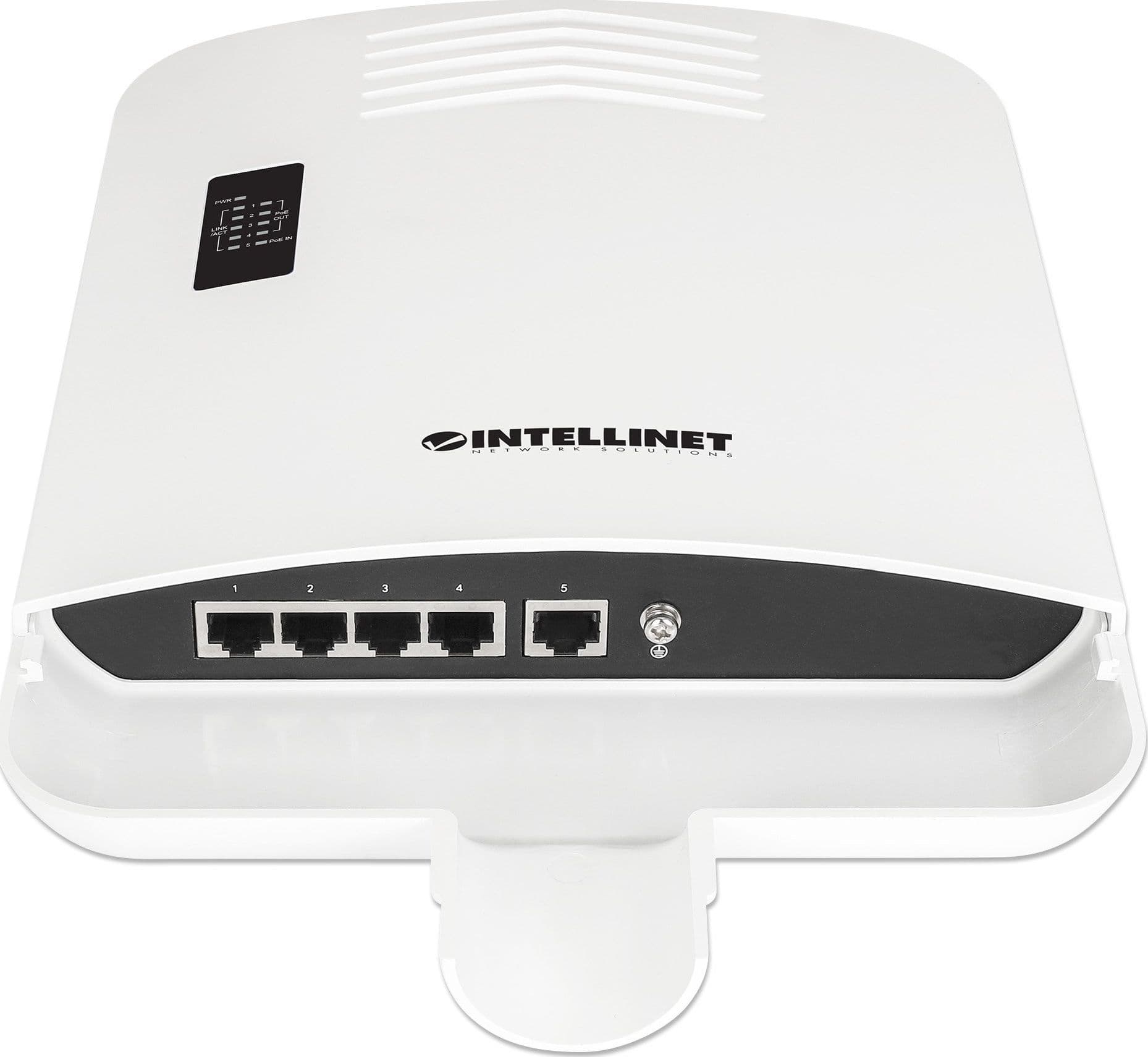 Switch Gigabit 5 porte PoE Passante / Extender 4 porte PoE+ per Esterno - 10