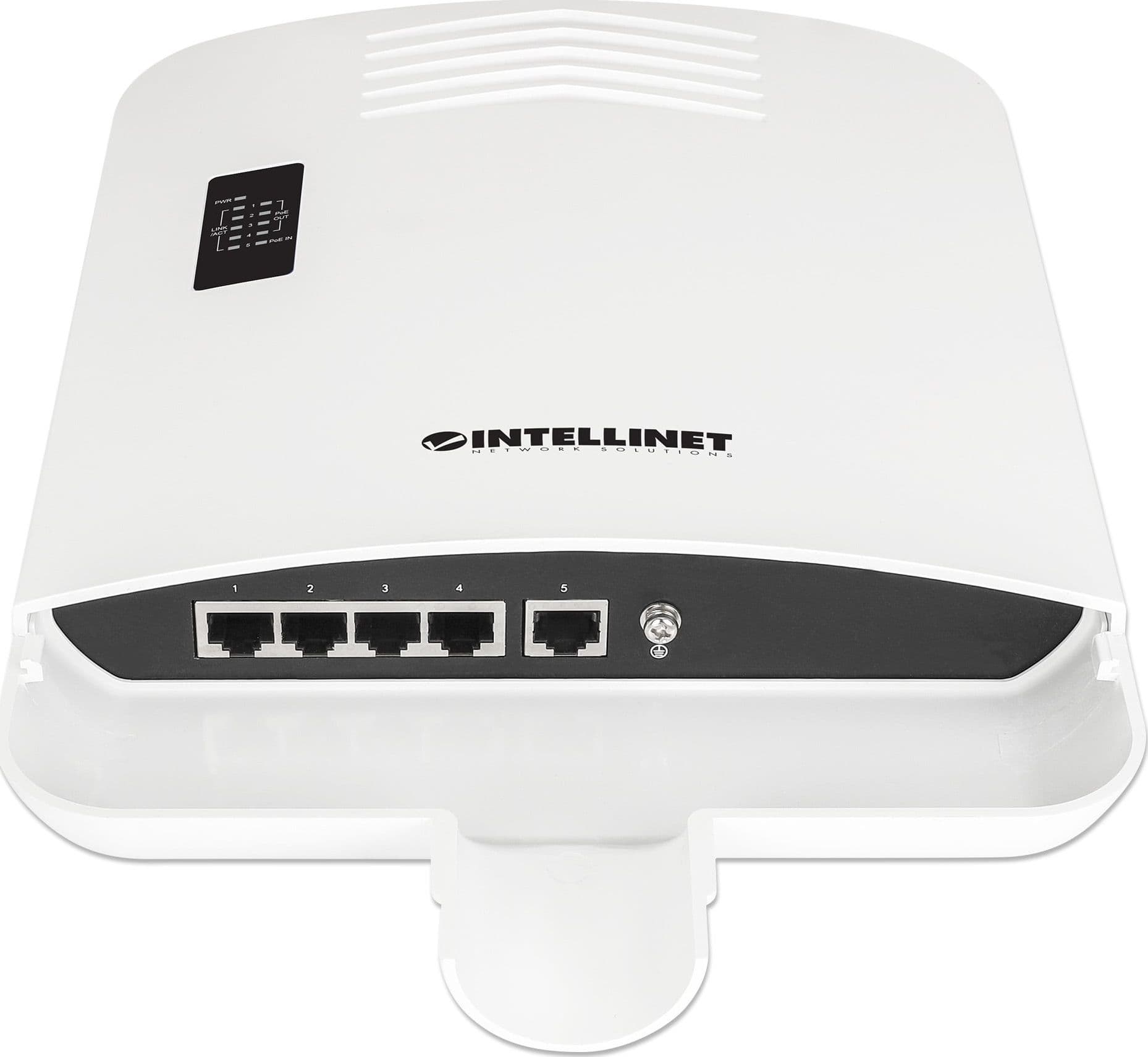 Switch Gigabit 5 porte PoE Passante / Extender 4 porte PoE+ per Esterno - 12