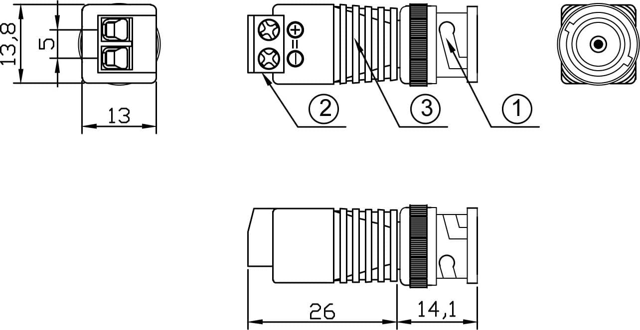 Adattatore Connettore Terminal Block 2-pin a BNC Maschio in Cavi coassiali Scontolo.net - Potenza, commercioVirtuoso.it