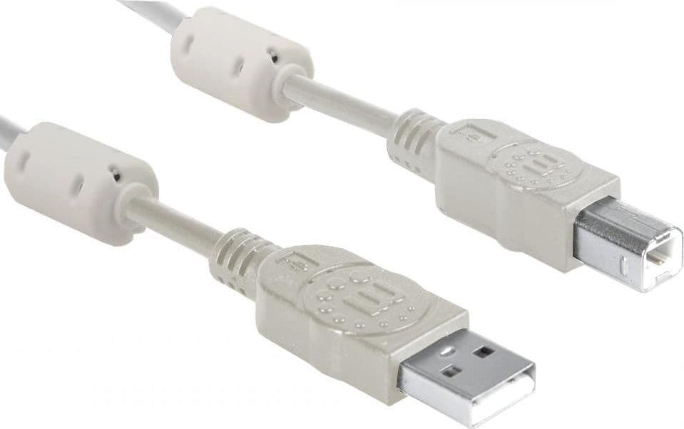 Cavo USB 2.0 A M / B M 1.8m con Ferrite Doppia Schermatura Grigio - 12