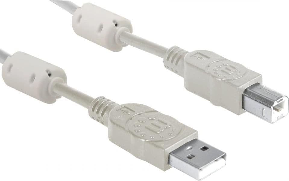 Cavo USB 2.0 A M / B M 1.8m con Ferrite Doppia Schermatura Grigio - 8