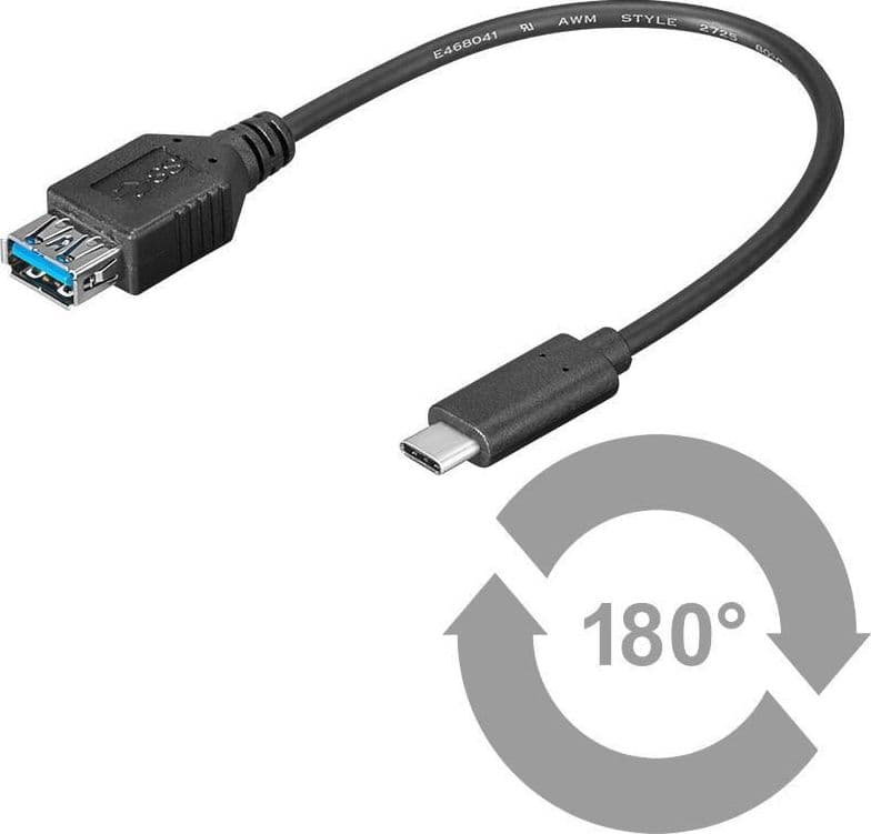 Cavo Superspeed USB A Femmina USB-C&trade Maschio 15cm Blu - 27