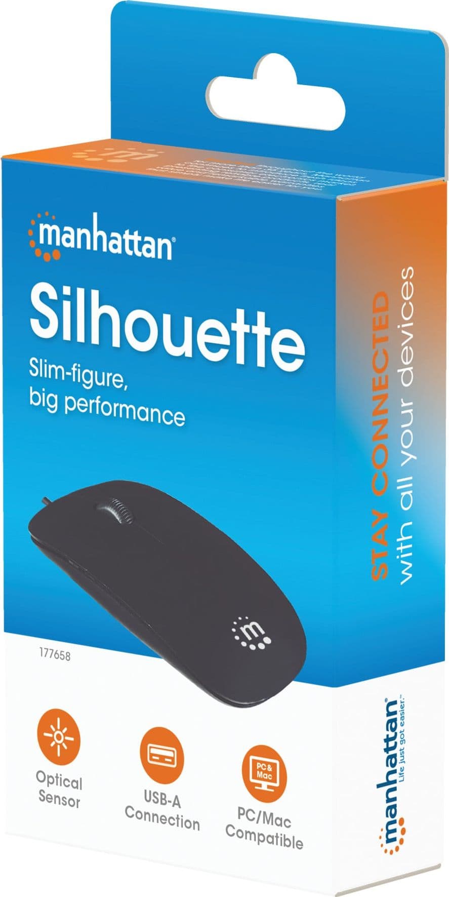 Mini Mouse Ottico USB Silhouette 1000 Dpi Nero - 17