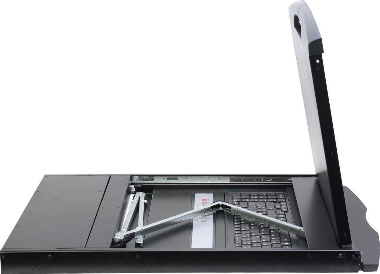 Console KVM Switch 8 Porte USB/PS2 con LCD 17'' da Rack 19'' Dual Rail - 11