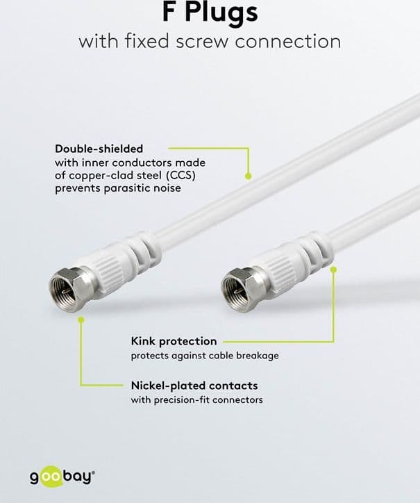 Cavo Antenna Satellite F/F 20 mt bianco - 11
