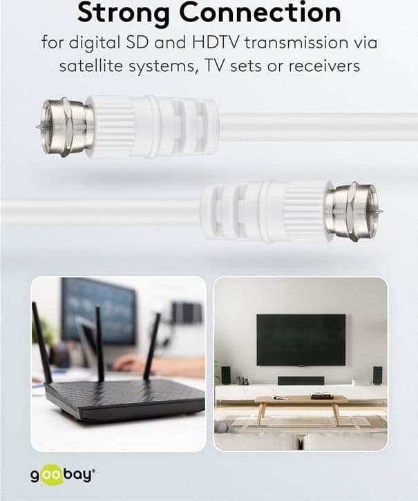 Cavo Antenna Satellite F/F 20 mt bianco - 5