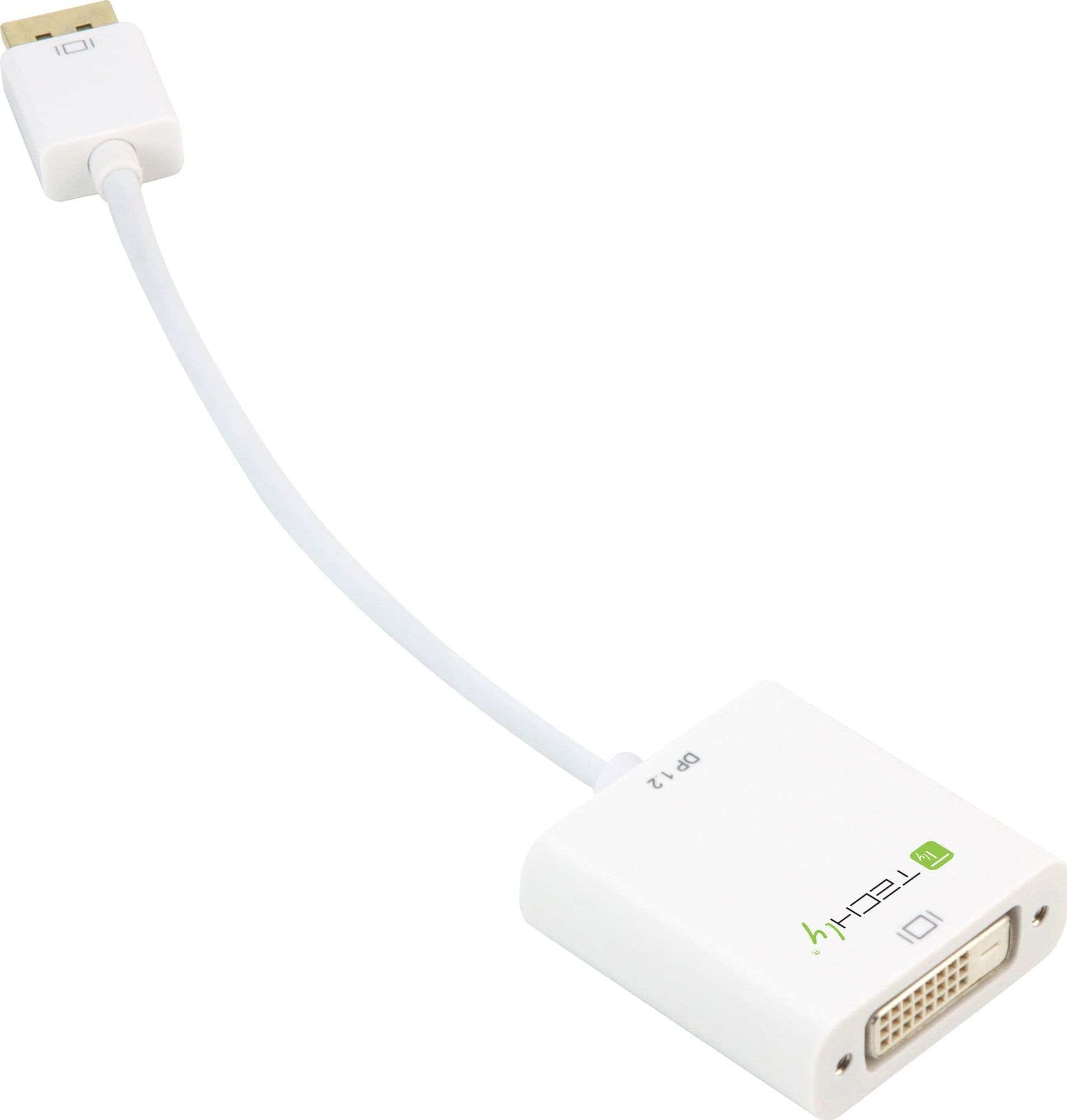 Adattatore DisplayPort 1.2 Maschio / DVI Femmina 15cm Bianco - 12