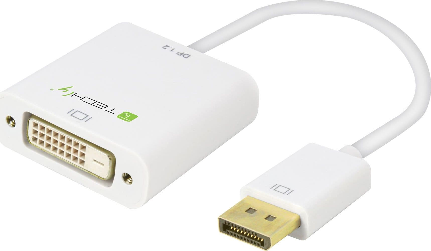 Adattatore DisplayPort 1.2 Maschio / DVI Femmina 15cm Bianco - 16