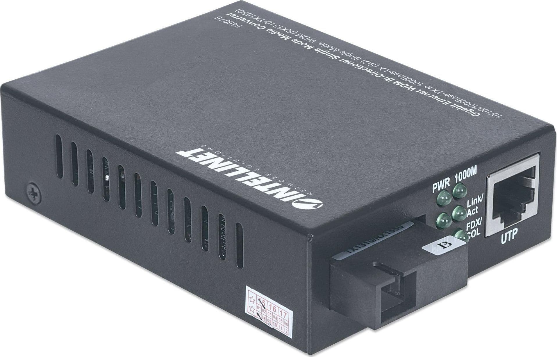 Media converter Gigabit Ethernet WDM Bidirezionale Single Mode RX1310/TX1550 - 8