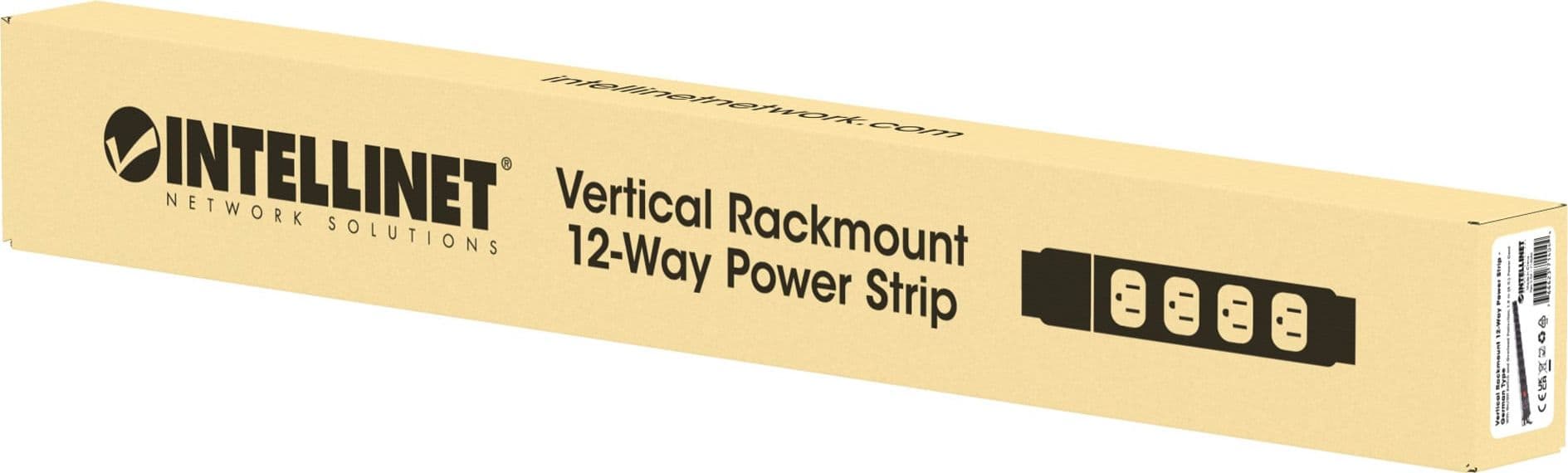 Multipresa Verticale per Rack 12 Posti Spina Schuko Angolata - 12