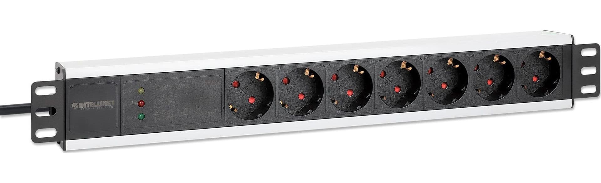 Multipresa per Rack 19'' 7 posti Spina Schuko Angolata 1U in Multiprese Scontolo.net - Potenza, commercioVirtuoso.it