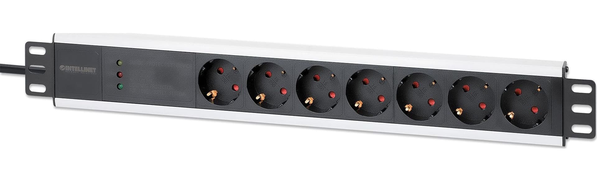 Multipresa per Rack 19'' 7 posti Spina Schuko Angolata 1U in Multiprese Scontolo.net - Potenza, commercioVirtuoso.it
