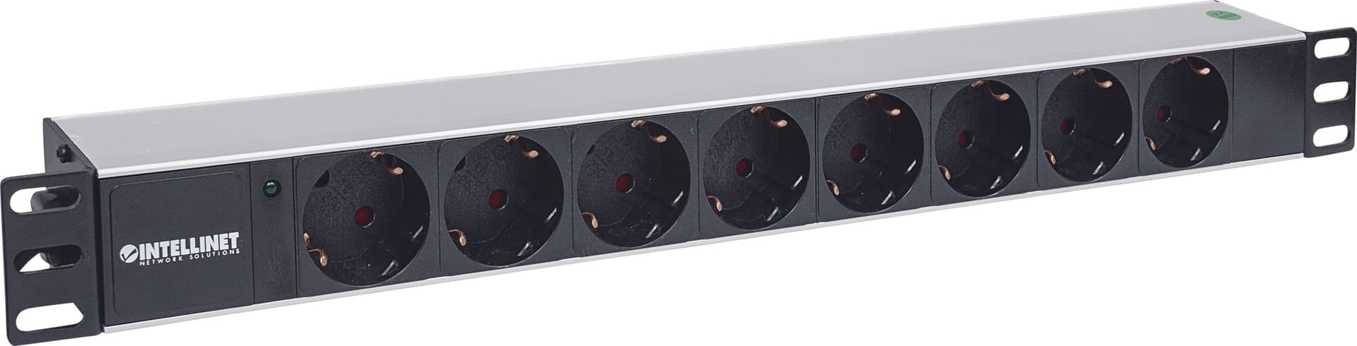 Multipresa per Rack 19'' 8 posti Spina Schuko Angolata 1U - 7
