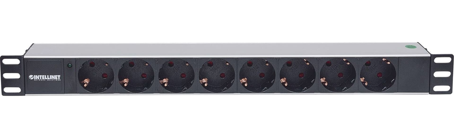Multipresa per Rack 19'' 8 posti Spina Schuko Angolata 1U - 8