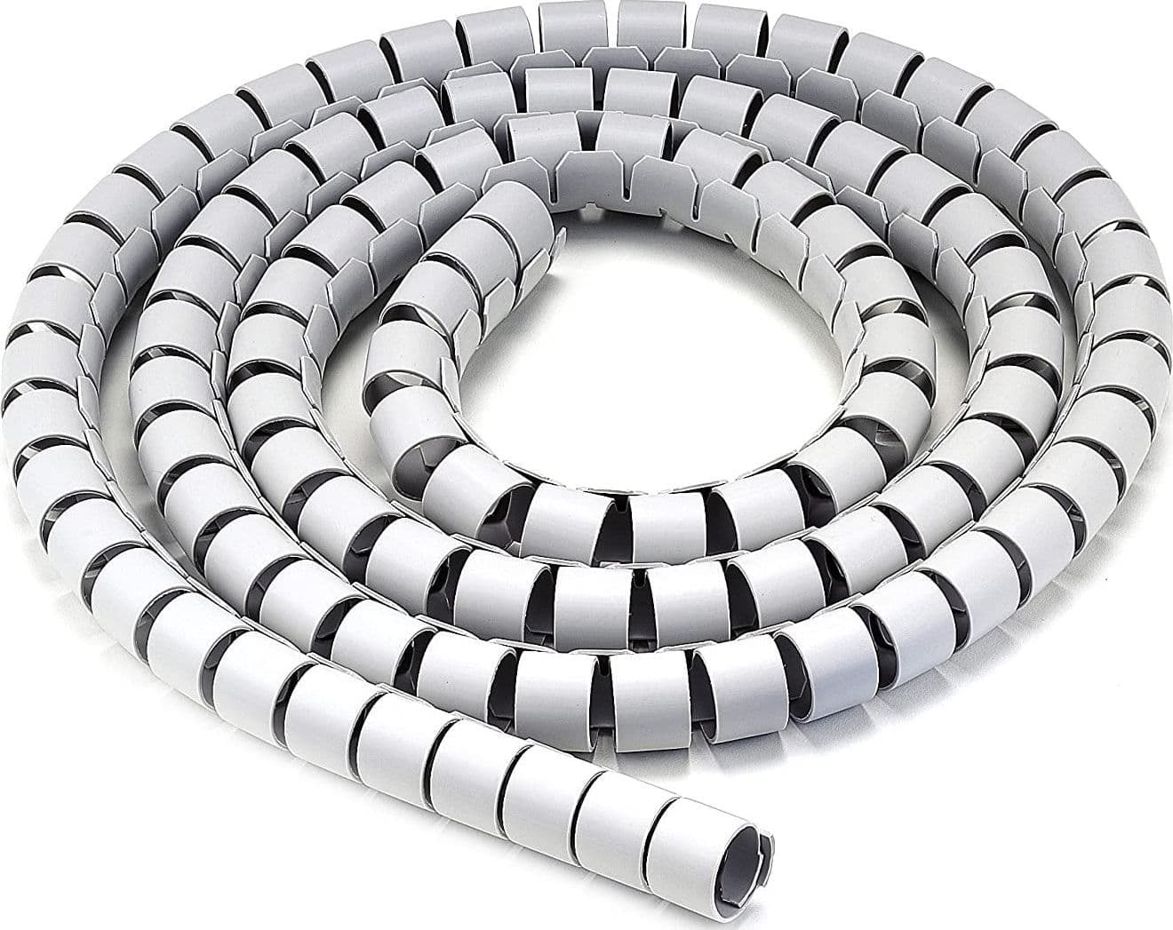 Guaina Raccoglicavi Diametro 20mm a Spirale 30m Grigio - 9