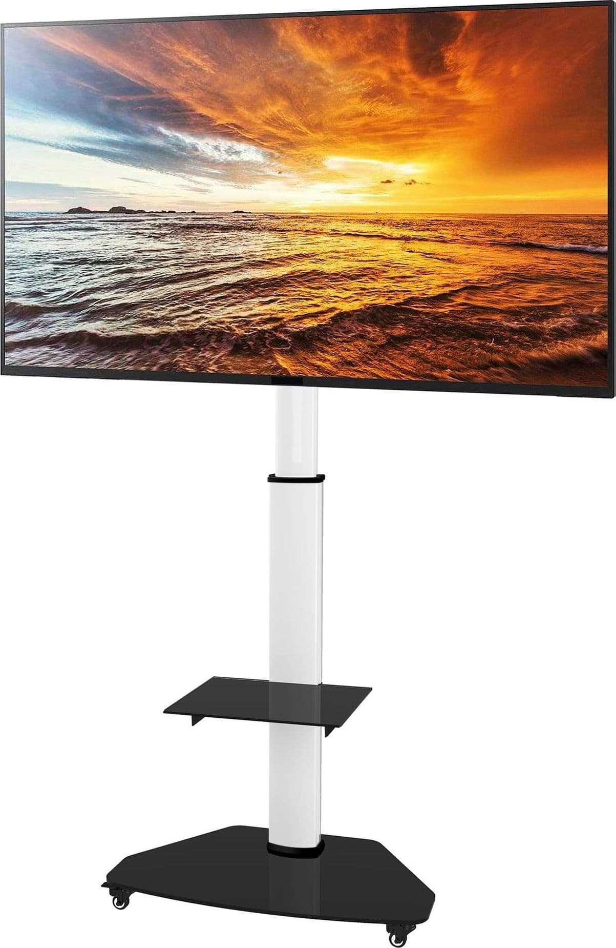 Supporto a Pavimento con Mensola Trolley TV LCD/LED/Plasma 37-70'' Bianco - 10