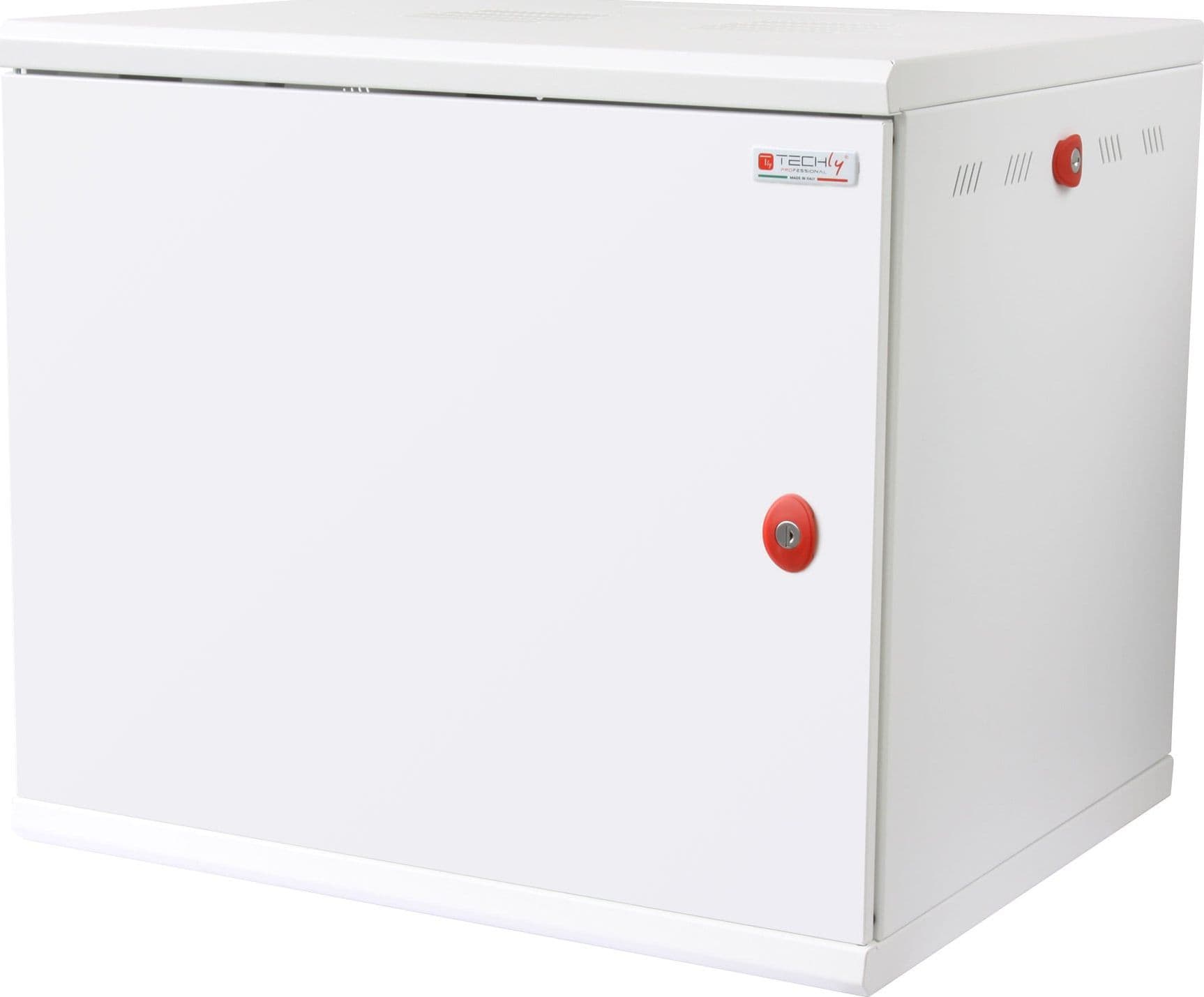 Armadio Rack 19'' a muro 16U sezione unica P.600mm Porta Cieca Bianco - 12