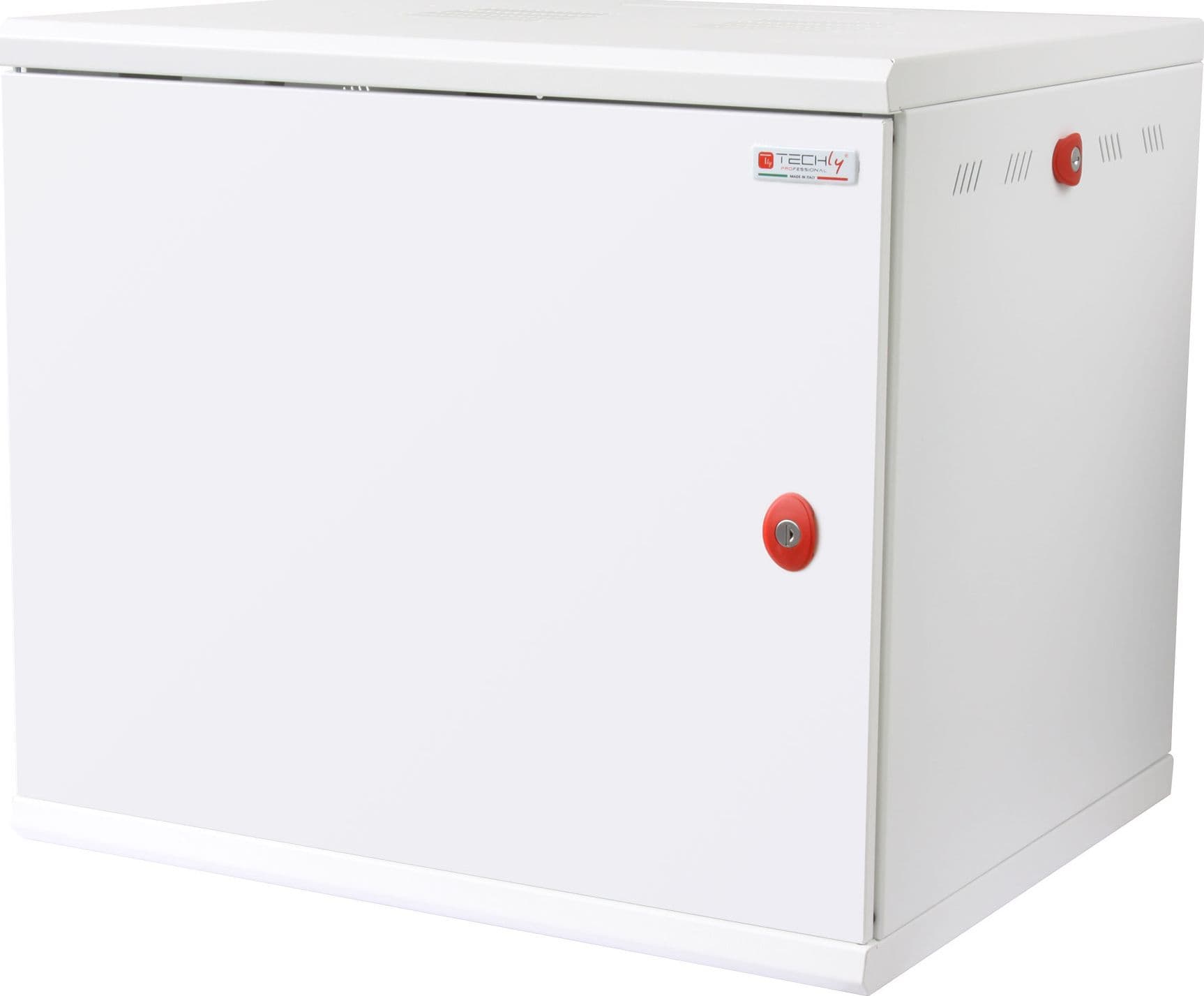 Armadio Rack 19'' a muro 16U sezione unica P.600mm Porta Cieca Bianco - 8